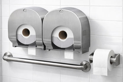 WC Jumbo-Rollen 2-lagig – 6 Stück | Ø Kern 60 mm | Weiß
