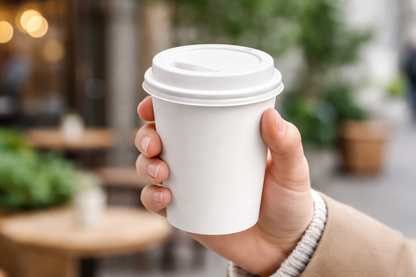 Kaffeedeckel 80 mm & 90 mm – Schwarz oder Weiß – Passend für To-Go Becher