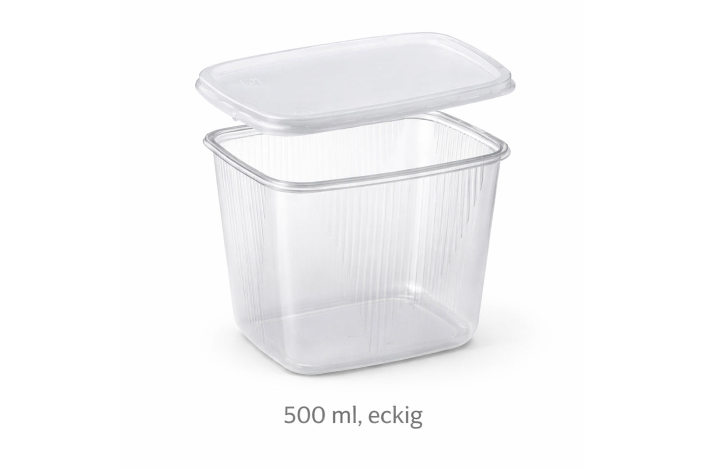 Feinkostbecher mit Deckel 250ml & 500ml Rund Eckig Transparent Vorratsbecher