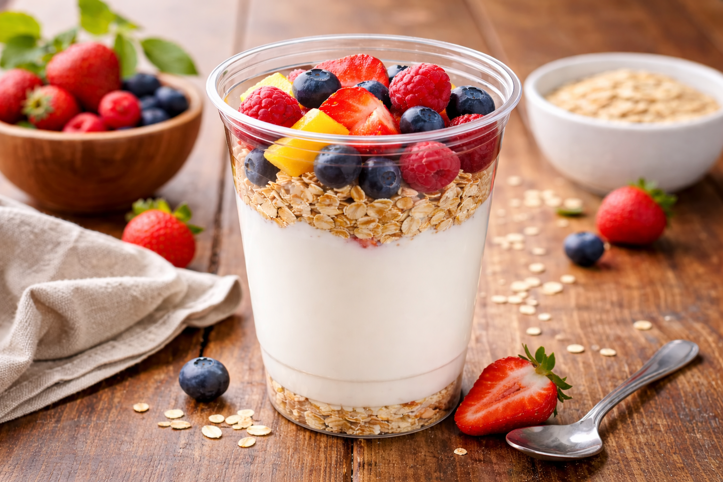 Smoothie Becher 300ml – Premium Kristallklar - Ideal für To-Go