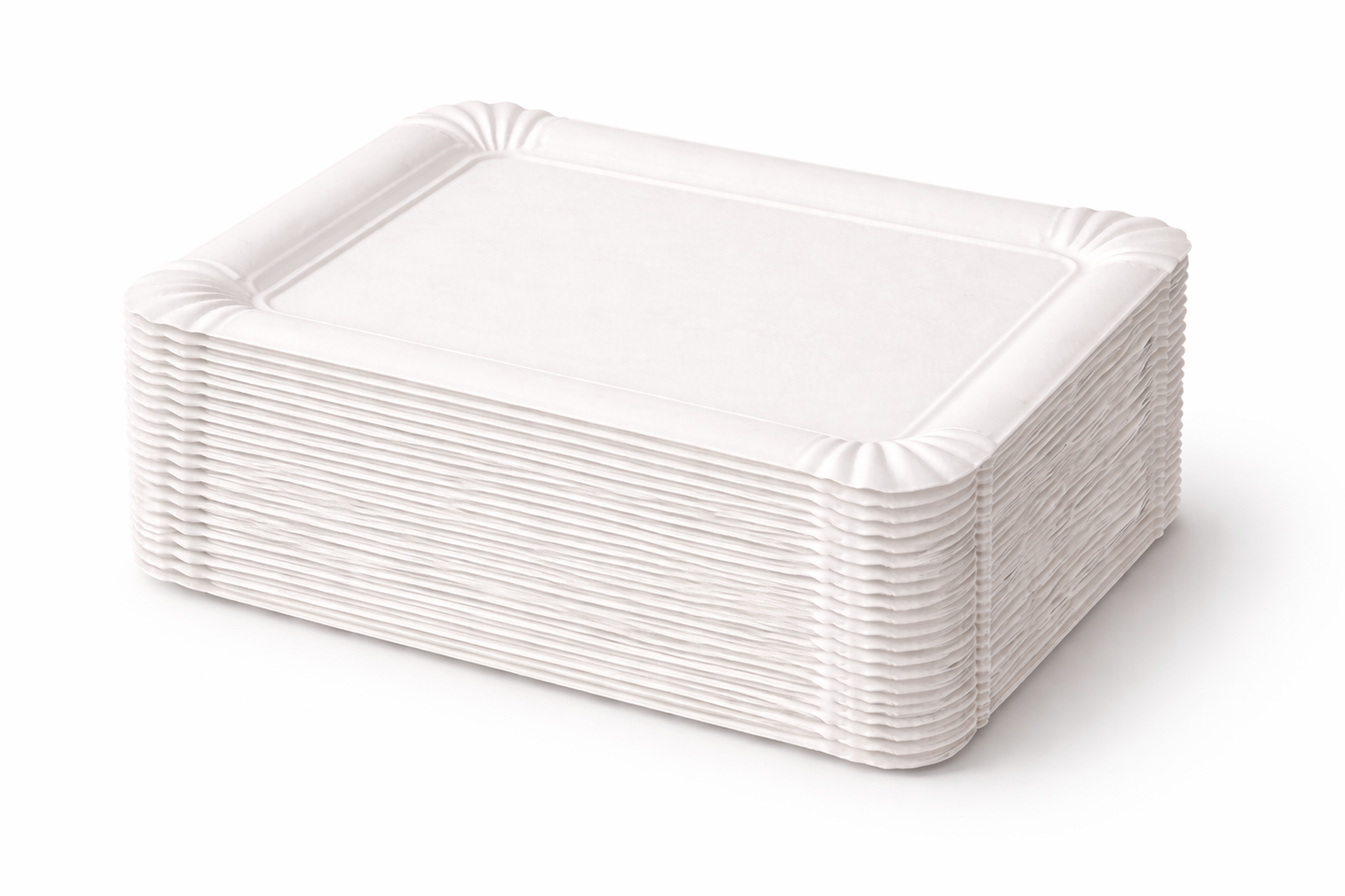 Pappteller rechteckig 26 × 18 cm | Einweg-Servierschale aus Pappe