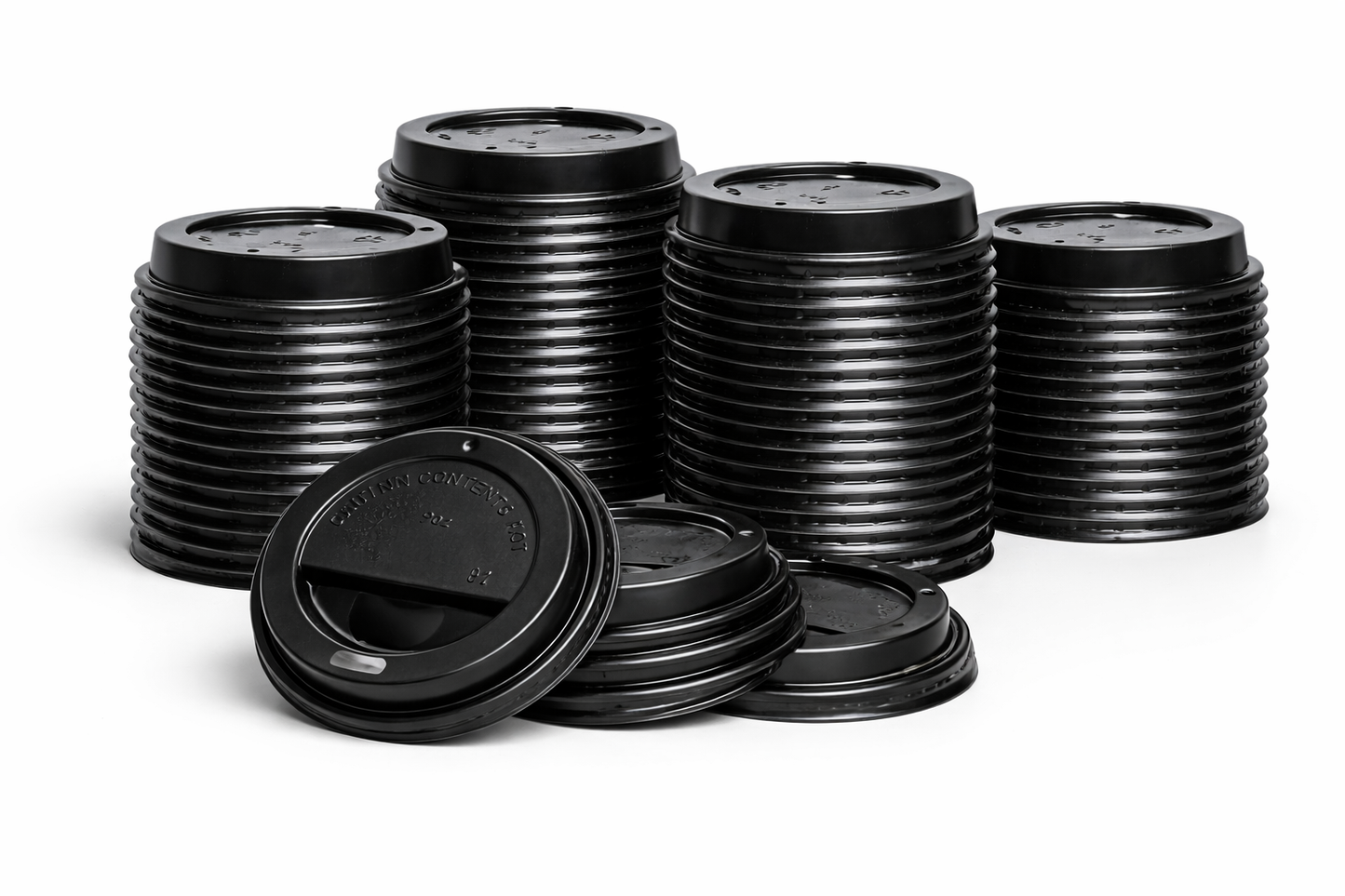 Kaffeedeckel 80 mm & 90 mm – Schwarz oder Weiß – Passend für To-Go Becher