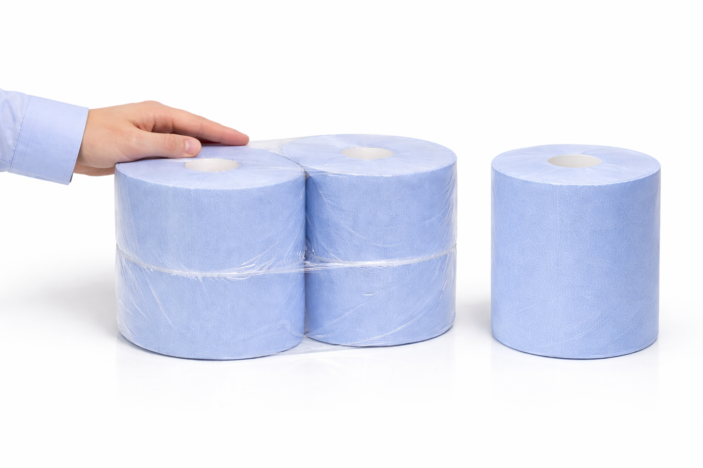 Werkstattrolle Blau – 2-lagig | 36×36 cm | 1.000 Blatt | KFZ & Industrie