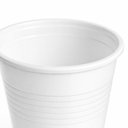 Trinkbecher 200ml weiß – Kunststoffbecher für Büro, Events & Alltag
