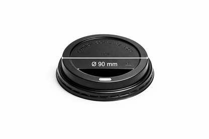 Kaffeedeckel 80 mm & 90 mm – Schwarz oder Weiß – Passend für To-Go Becher