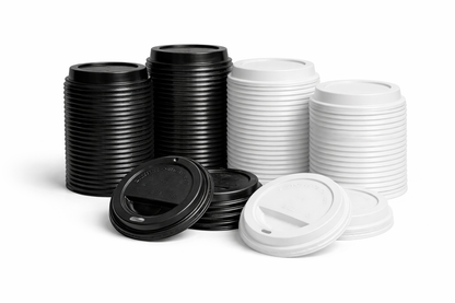 Kaffeedeckel 80 mm & 90 mm – Schwarz oder Weiß – Passend für To-Go Becher