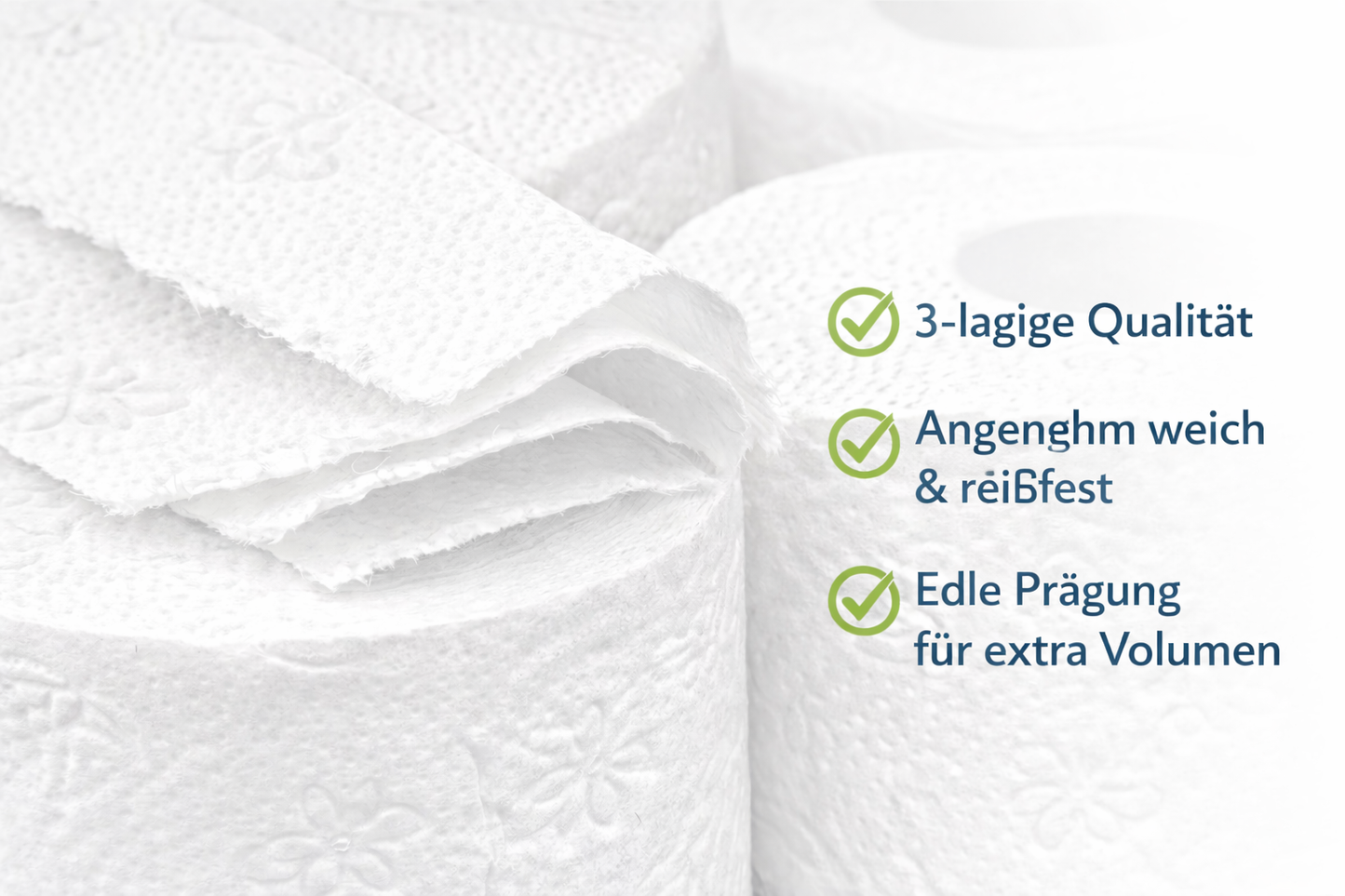 Vella Toilettenpapier 3-lagig – 72 Rollen à 250 Blatt – Extra weich & reißfest