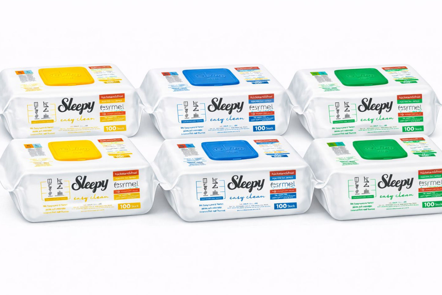 Sleepy Easy Clean Reinigungstücher – Vorteilsset (6×100 Tücher)