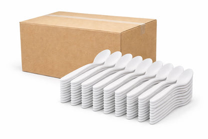 Plastikbesteck Weiß – Messer, Gabel, Löffel | Einweg-Set für Catering & Events