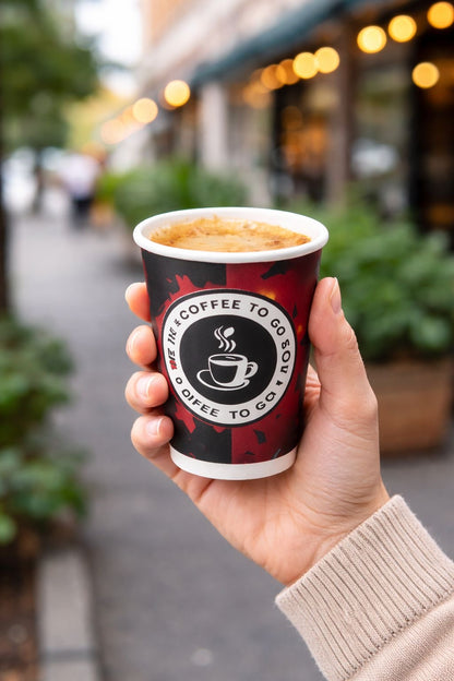 Kaffeebecher To Go 200 ml (8 oz) | Pappbecher für Heißgetränke