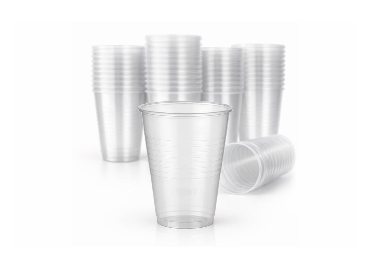 Trinkbecher Transparent 200 ml | Einwegbecher für Getränke