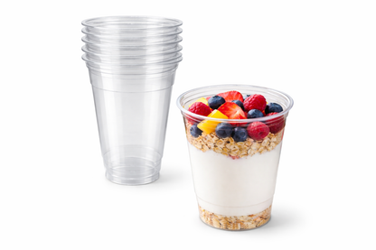 Smoothie Becher 300ml – Premium Kristallklar - Ideal für To-Go