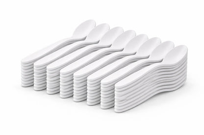 Plastikbesteck Weiß – Messer, Gabel, Löffel | Einweg-Set für Catering & Events