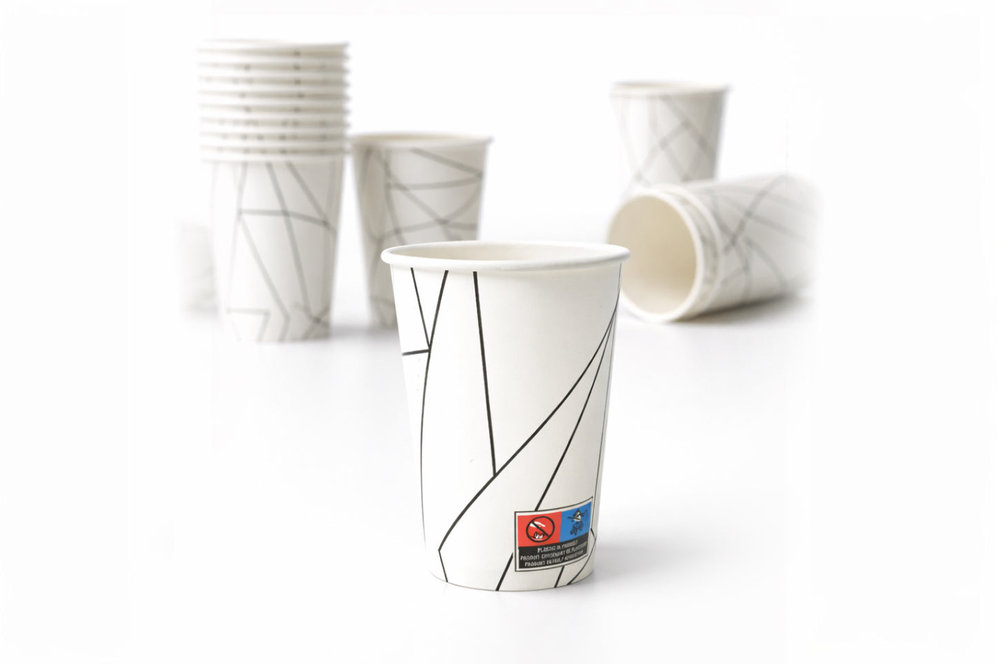 Kaffeebecher To Go 300ml (12 oz)– Einweg-Pappbecher | Line Art Design