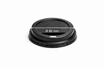 Kaffeedeckel 80 mm & 90 mm – Schwarz oder Weiß – Passend für To-Go Becher