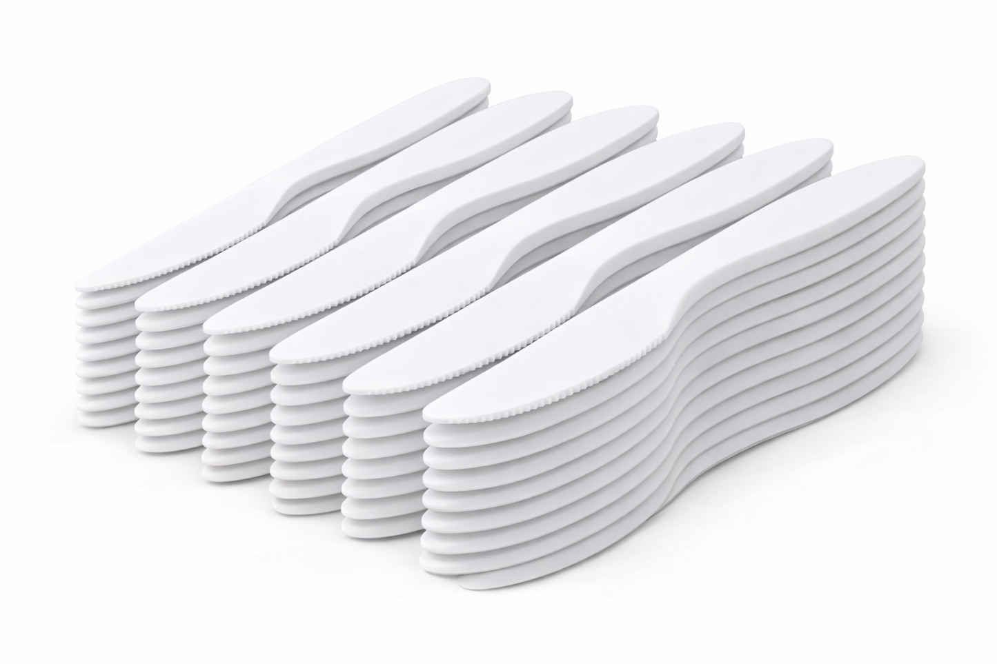 Plastikbesteck Weiß – Messer, Gabel, Löffel | Einweg-Set für Catering & Events