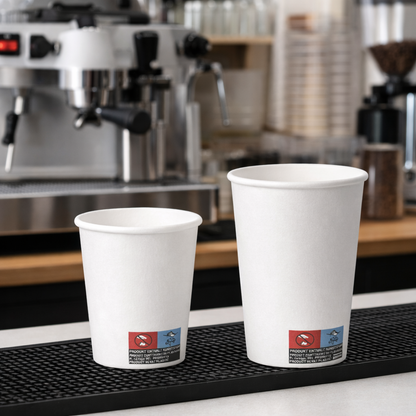 Kaffeebecher To Go 200 ml (8 oz) Weiß | Einweg-Pappbecher für Heißgetränke