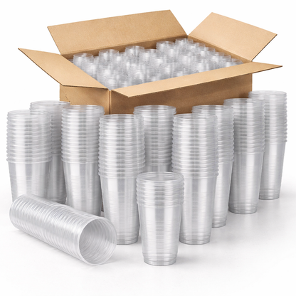 Trinkbecher Transparent 200 ml | Einwegbecher für Getränke