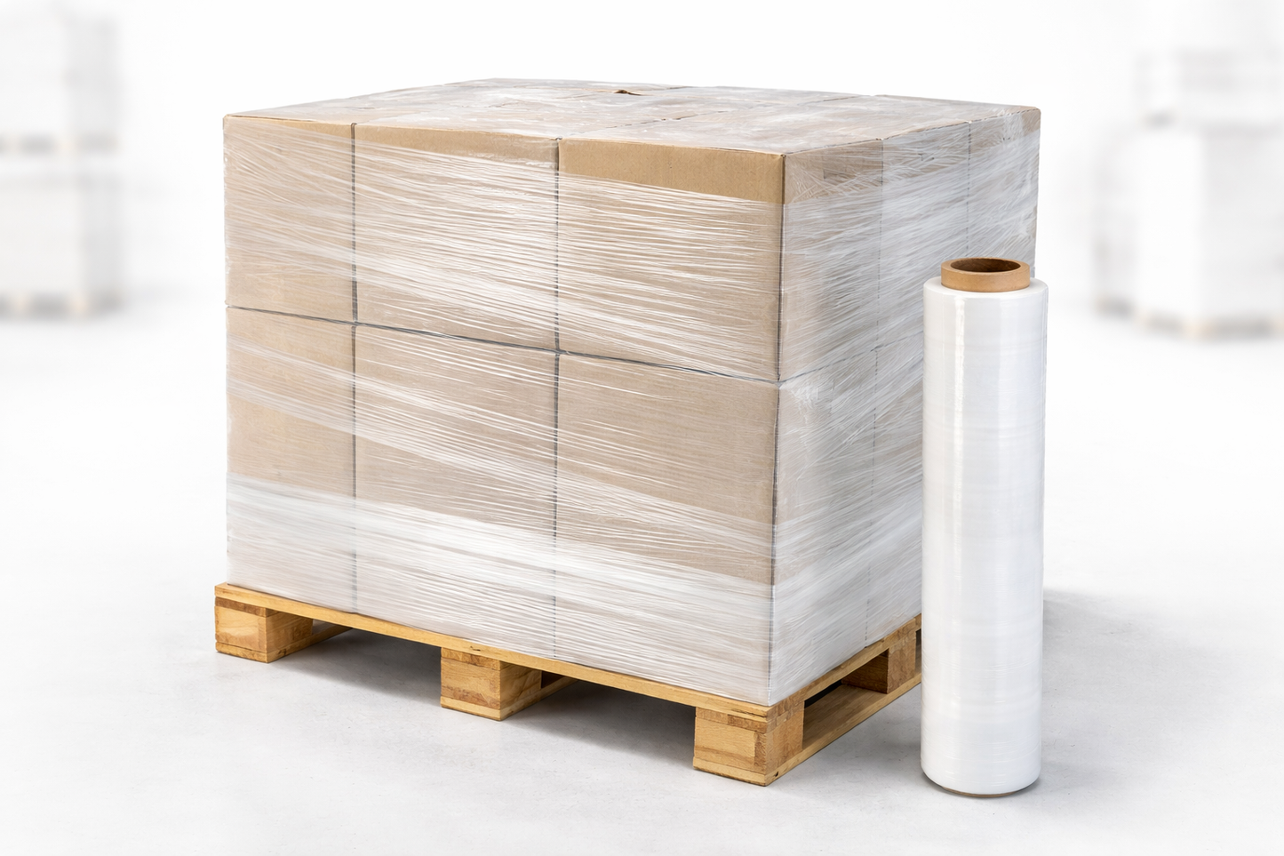 Stretchfolie transparent 23 my – 1,8 kg Rolle – Palettenfolie