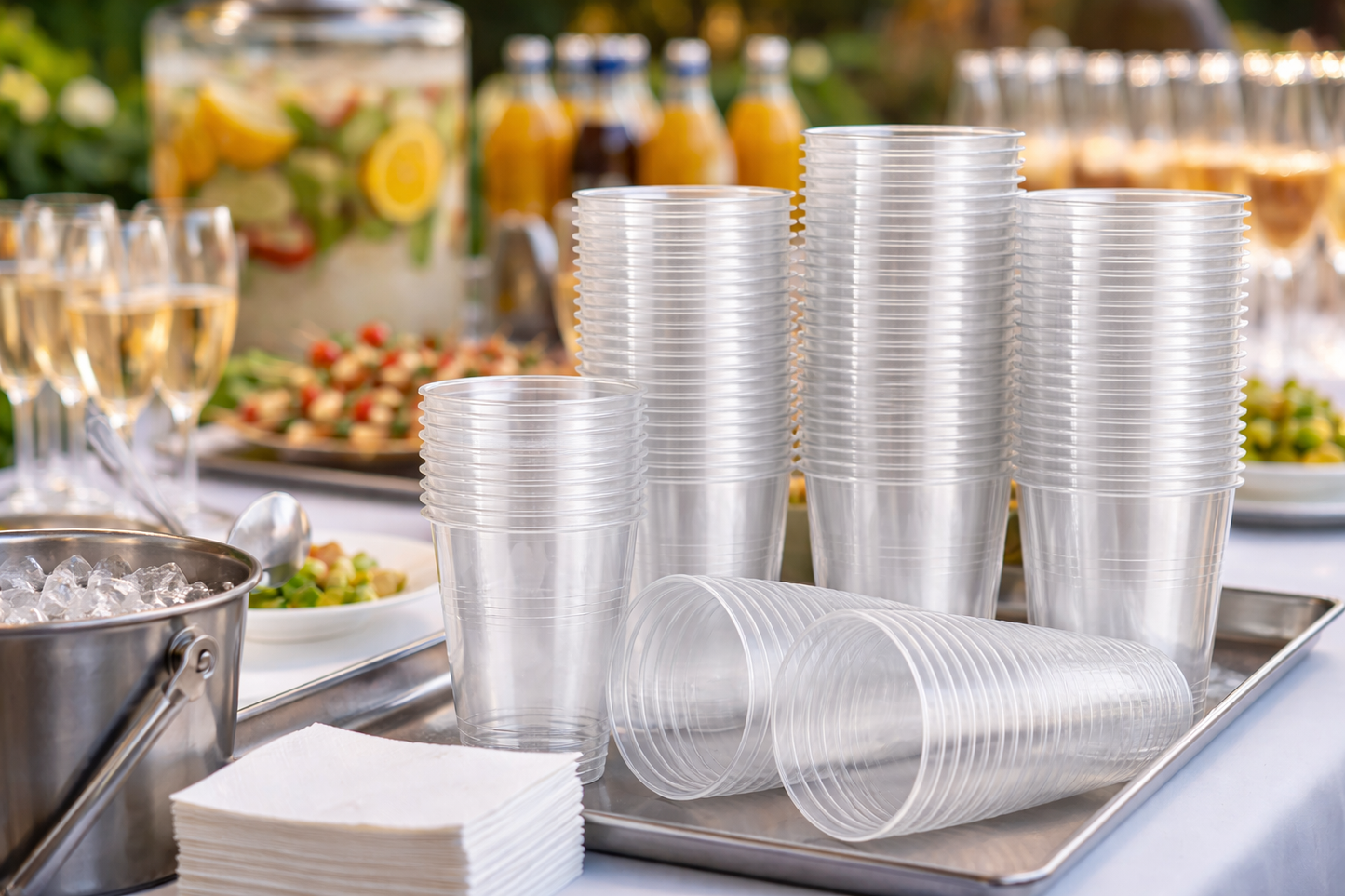 Trinkbecher Transparent 400 ml | Einwegbecher für Getränke