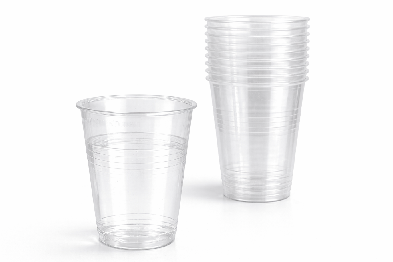 Trinkbecher Transparent 300 ml | Einwegbecher für Getränke