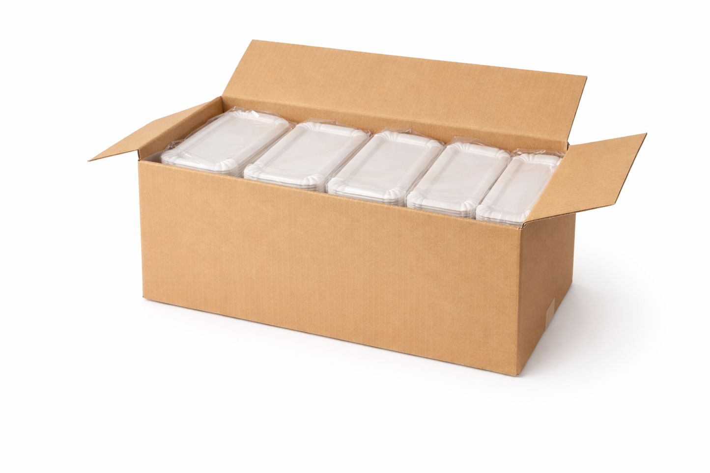 Pappteller rechteckig 20 × 13 cm | Einweg-Servierschale aus Pappe