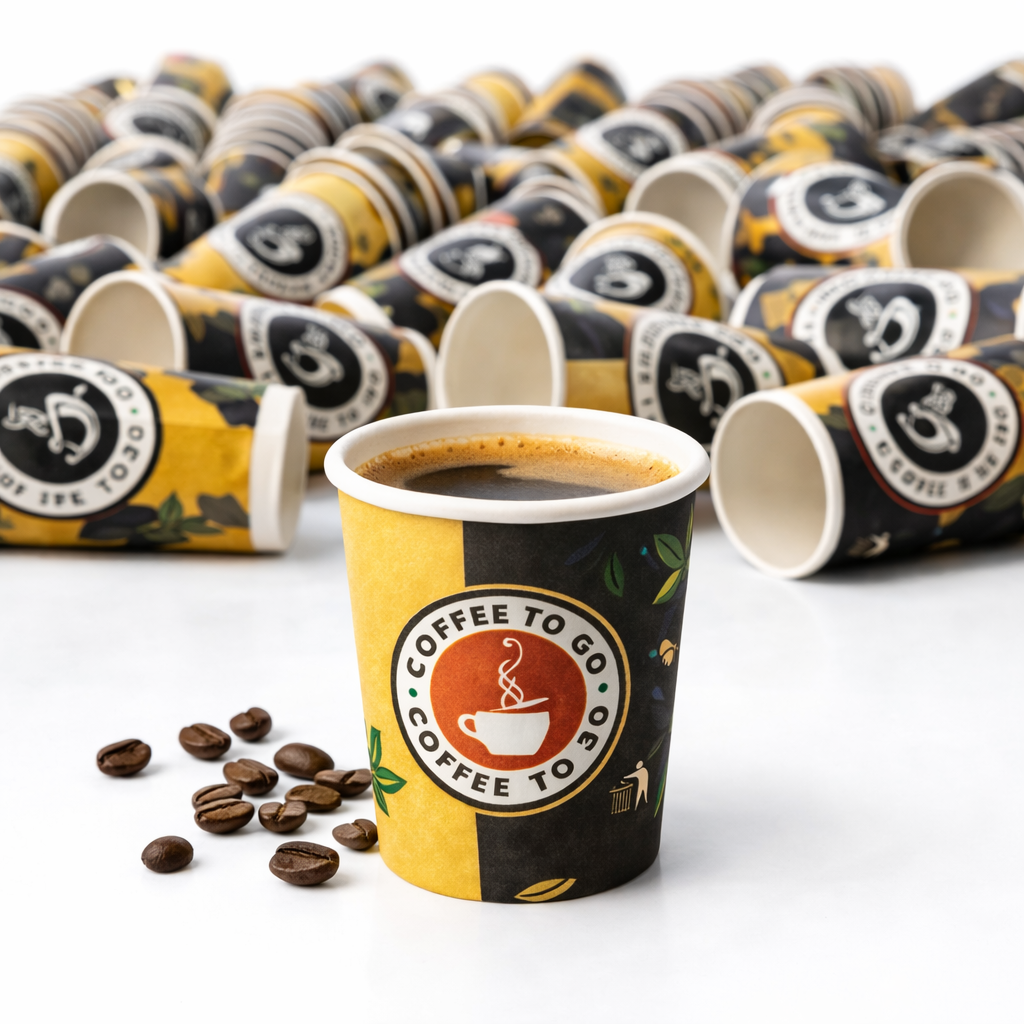 Kaffeebecher To Go 200 ml (8 oz) | Pappbecher für Heißgetränke