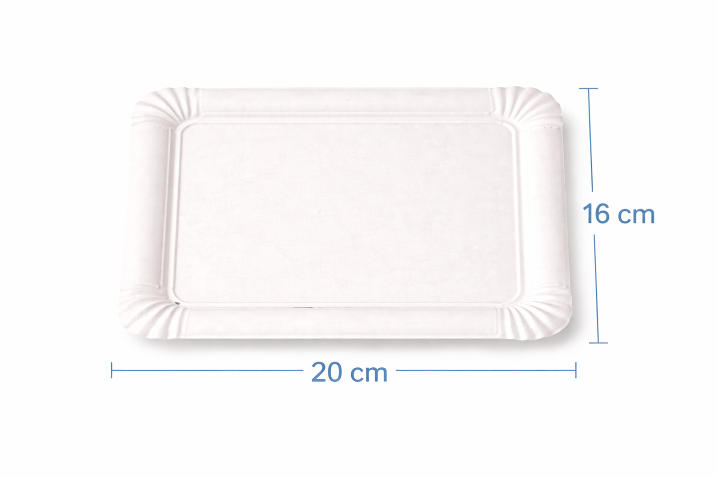 Pappteller rechteckig 26 × 18 cm | Einweg-Servierschale aus Pappe