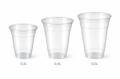 Smoothie Becher 300ml – Premium Kristallklar - Ideal für To-Go