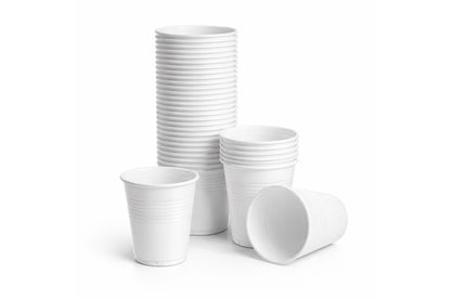 Trinkbecher 200ml weiß – Kunststoffbecher für Büro, Events & Alltag