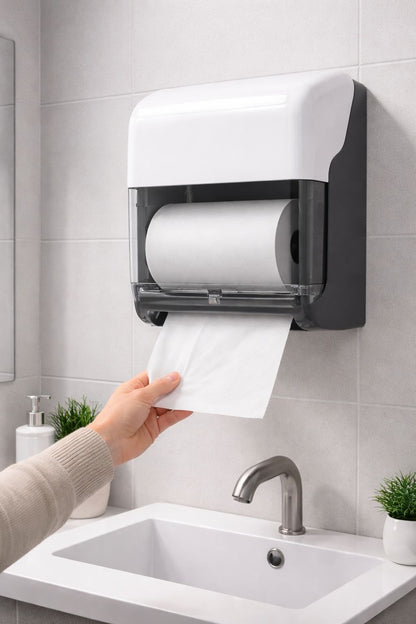 Handtuchpapier 2-lagig 6 Rollen – 20 cm Breite | Weiß | ComfyClean Professional