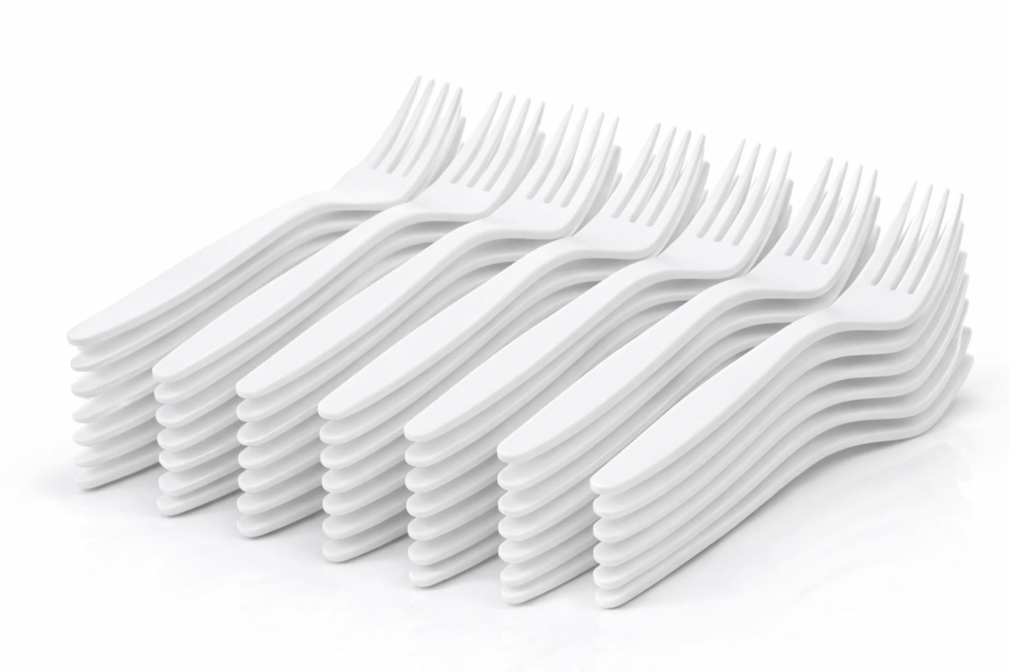 Plastikbesteck Weiß – Messer, Gabel, Löffel | Einweg-Set für Catering & Events