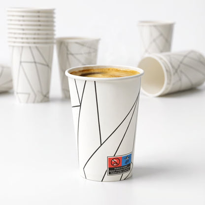 Kaffeebecher To Go 300ml (12 oz)– Einweg-Pappbecher | Line Art Design