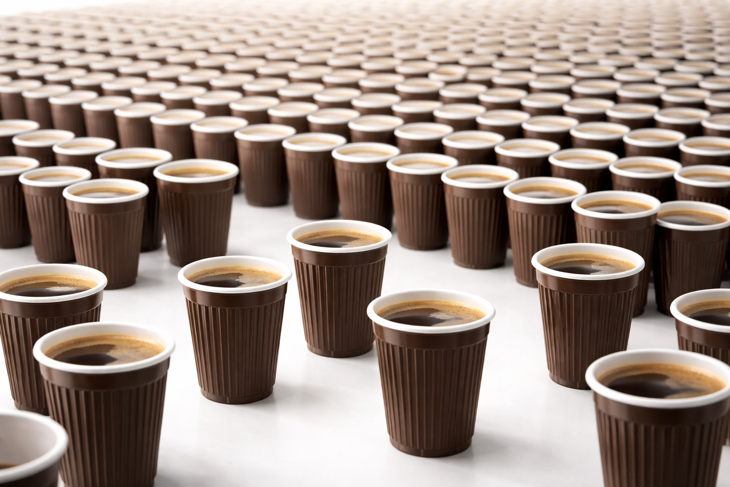 Automatenbecher 180 ml – Kunststoff-Kaffeebecher für Kaffeeautomaten | Braun-Weiß