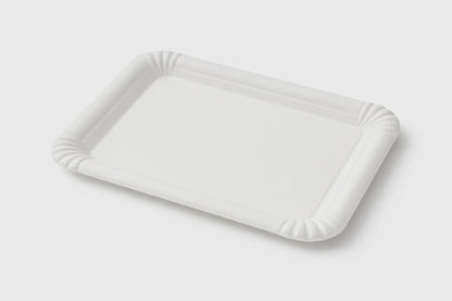 Pappteller rechteckig 26 × 18 cm | Einweg-Servierschale aus Pappe