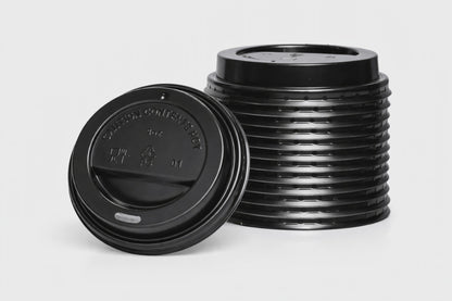 Kaffeedeckel 80 mm & 90 mm – Schwarz oder Weiß – Passend für To-Go Becher